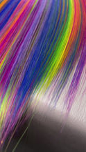 Load and play video in Gallery viewer, CRAYOLAHOLIC Custom Colored Lace Front Wig (Large Cap, 26 inch length) READY TO SHIP
