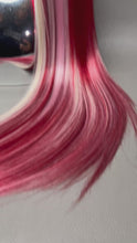 Load and play video in Gallery viewer, CHERRY KISSES Custom Colored Lace Front Wig (Large Cap, 26 inch length) READY TO SHIP
