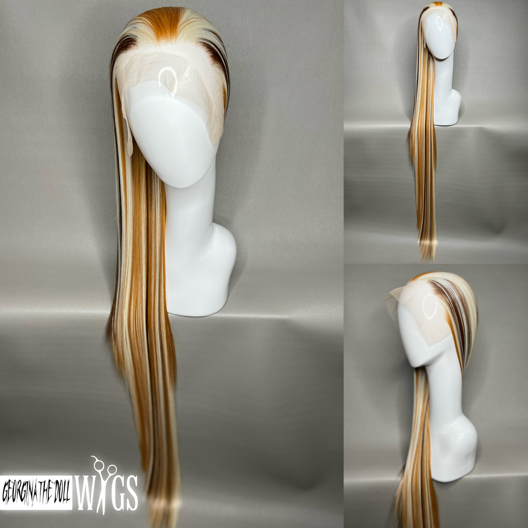 ACT NATURAL Custom Colored Lace Front Wig (Large Cap, 13x4 lace front, 50 inch length) READY TO SHIP