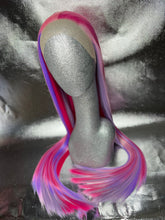 Load image into Gallery viewer, PINK VENOM Custom Colored Lace Front Wig (Large Cap, PINK Rainbow, 13x3 lace front, 30 inch length) MADE TO ORDER
